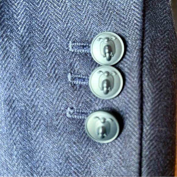 Vilagallo linen blend blazer navy sz 10 EU 44 - Picture 3 of 7